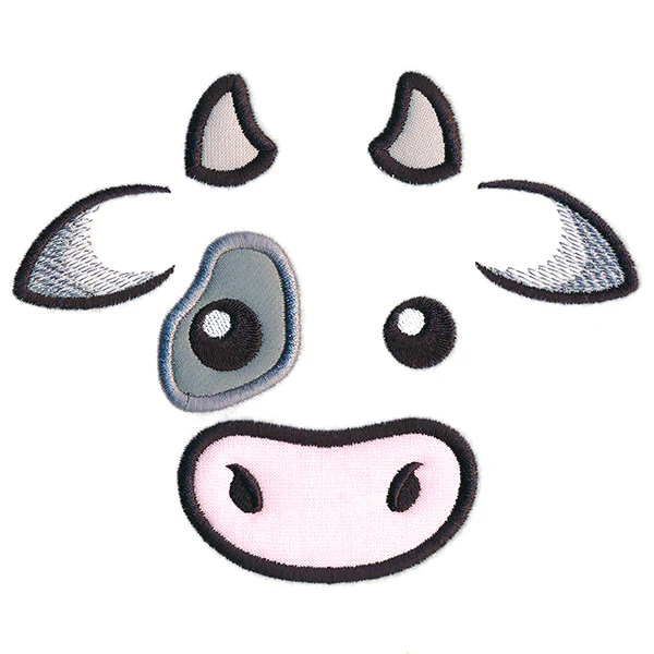 Friendly Cow Face (Applique) - Image 3