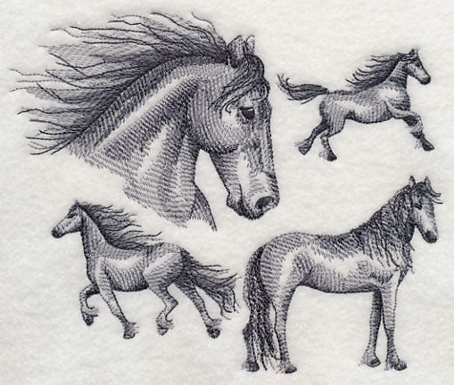 Friesian Horse Sketch - Image 2