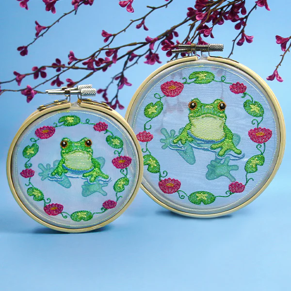 Frog on the Pond Shadowbox (Organza) - Image 3