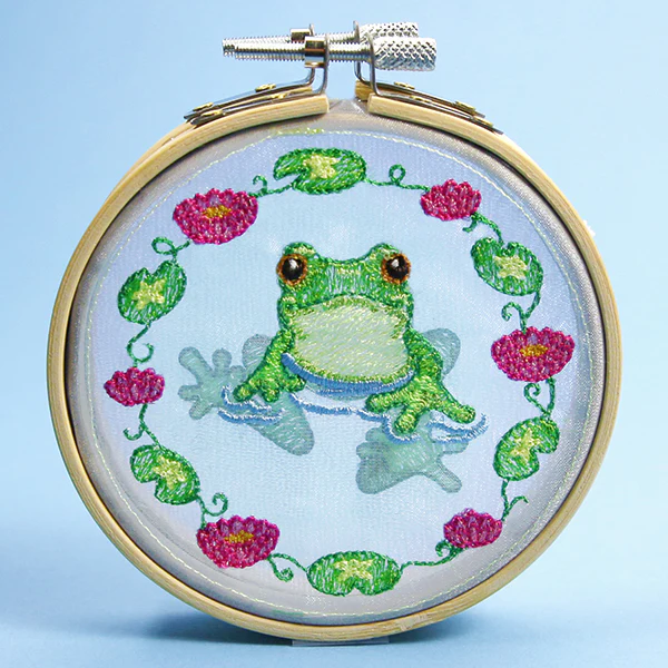 Frog on the Pond Shadowbox (Organza) - Image 4