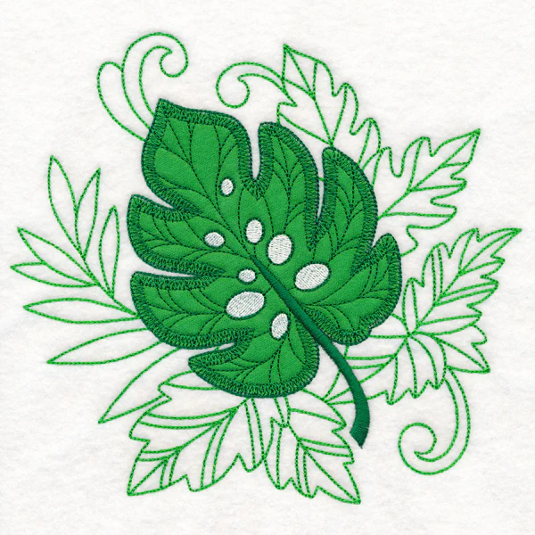 Frolicking Monstera (Applique)