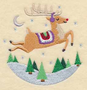 Frolicking Rudolph Scene - Image 5