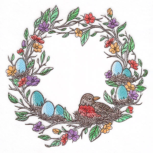 From Easter to Spring Robin & Eggs Wreath - Image 13