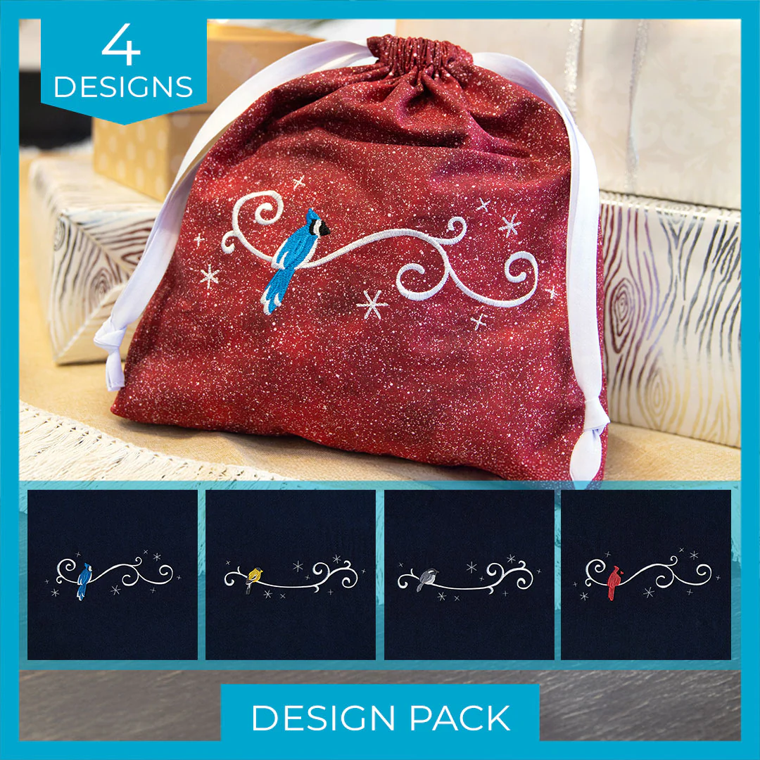 Frosted Bird Border Design Pack - Image 5