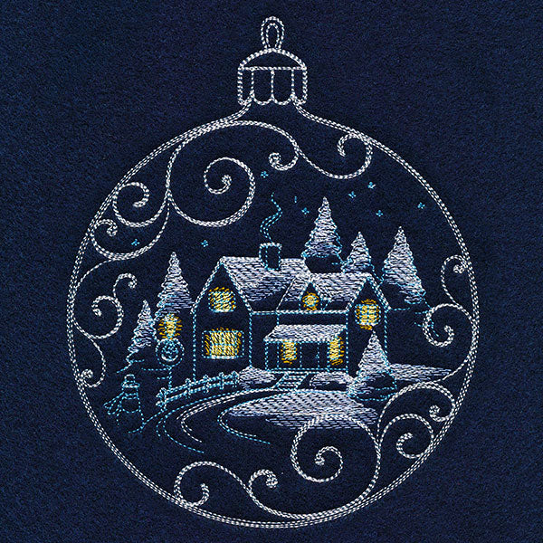 Frosted Cottage Ornament - Image 2