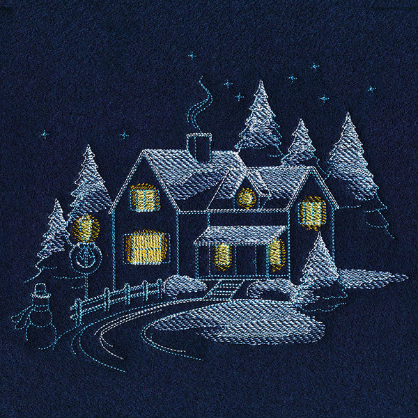 Frosted Cottage Scene - Image 9