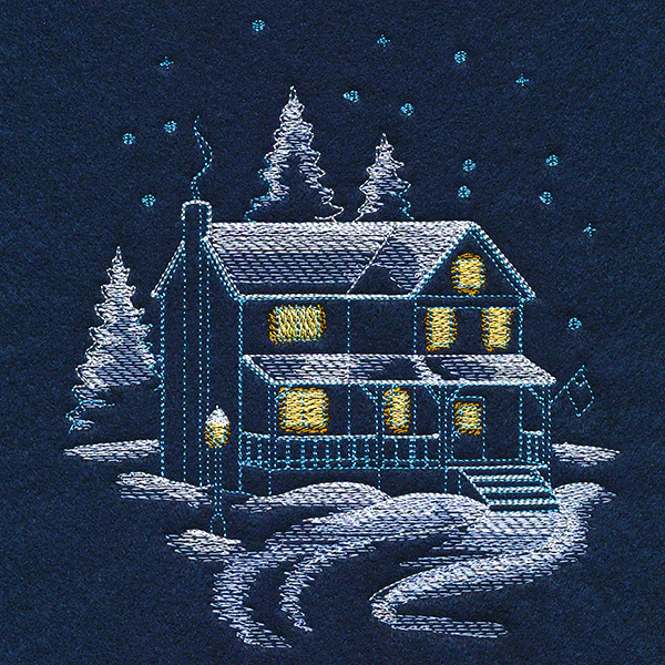 Frosted Farmhouse Scene - Image 2