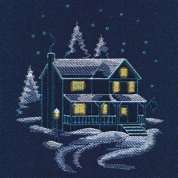 Frosted Farmhouse Scene - Image 5