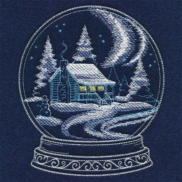 Frosted Log Cabin in Snowglobe - Image 2