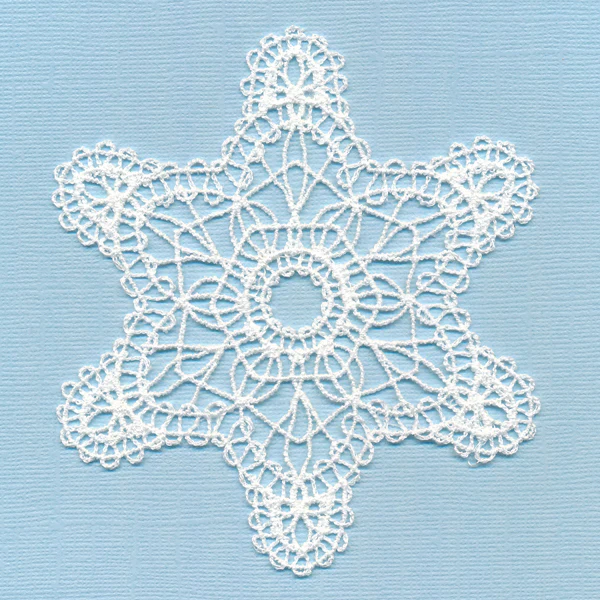Frosted Window Snowflake (Battenburg Lace) - Image 2