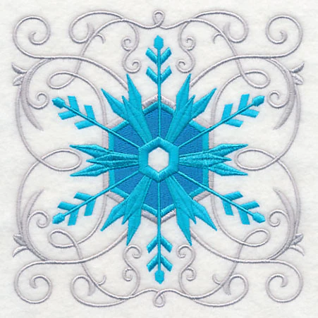 Frosty Filigree Snowflake Square - Image 3