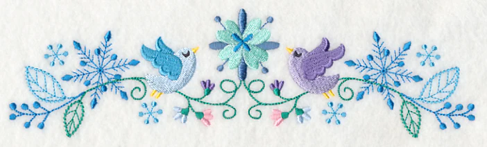Frosty Foliage & Winter Bird Border - Image 2