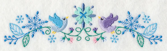 Frosty Foliage & Winter Bird Border - Image 3