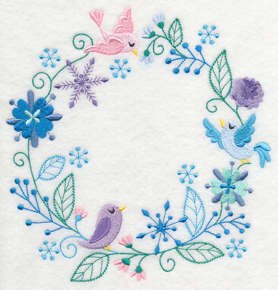 Frosty Foliage & Winter Bird Wreath - Image 6
