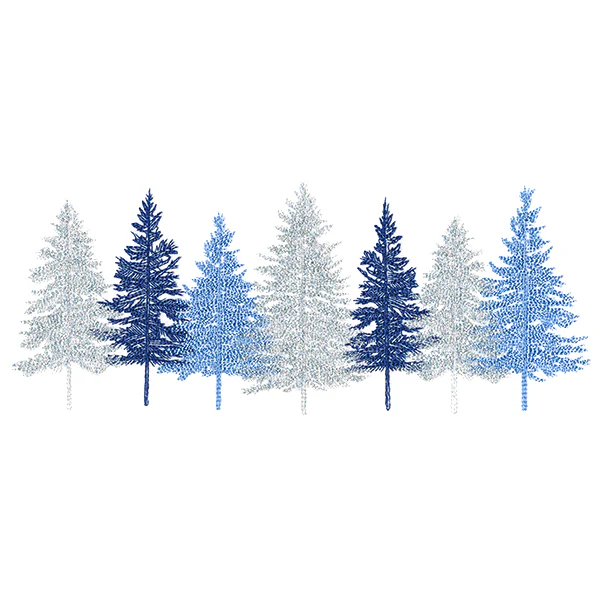 Frosty Winter Forest Border - Image 3