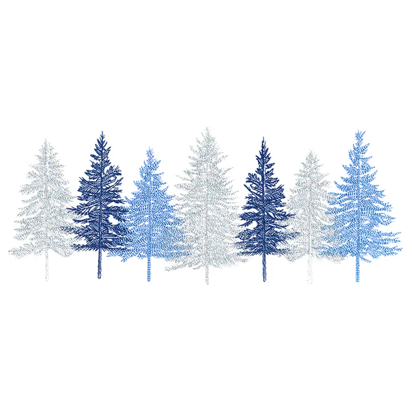Frosty Winter Forest Border - Image 8