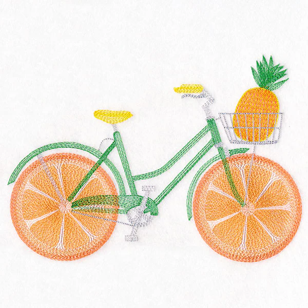Fruit and Flowers Bicycle - Orange - Image 9