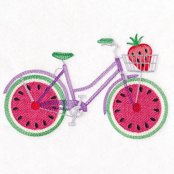 Fruit and Flowers Bicycle - Watermelon - Image 5