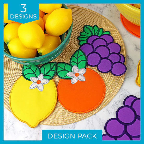 Fruit Trivets
(In-the-Hoop) Design Pack - Image 10
