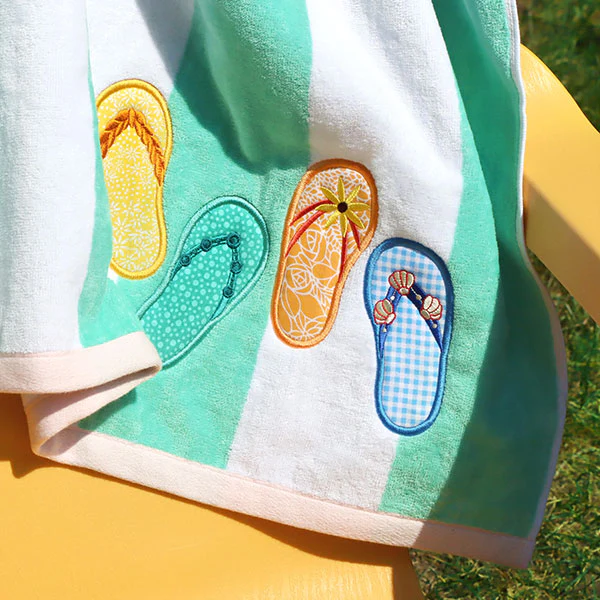 Fun in the Sun Flip Flop Border (Applique) - Image 6