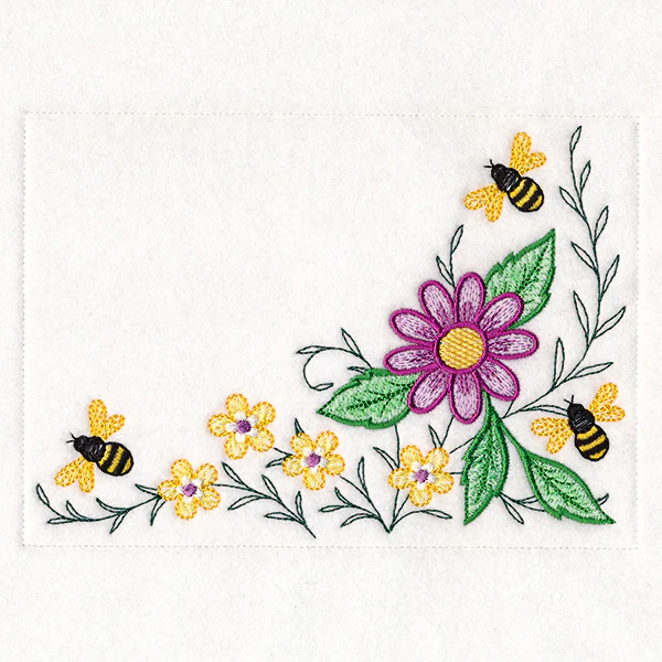 Garden Bees Placemat Corner - Bottom Right - Image 3