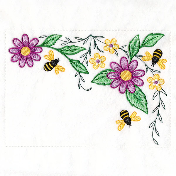 Garden Bees Placemat Corner - Top Right - Image 2