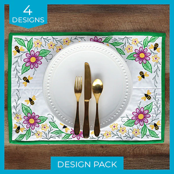 Garden Bees Placemat Corners Design Pack - Image 10