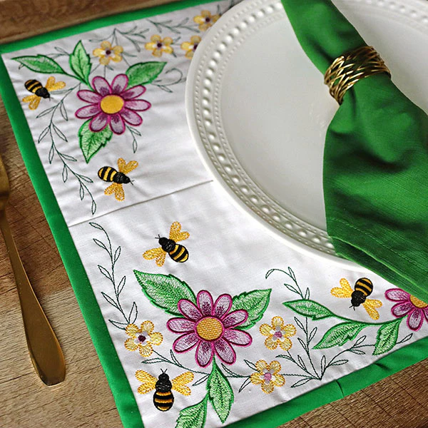 Garden Bees Placemat Corners Design Pack - Image 5