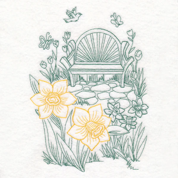 Garden Bench Etching - Image 2