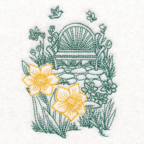 Garden Bench Etching - Image 5