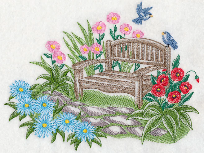 Garden Bench Serenity (Toile) - Image 5