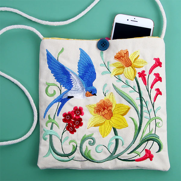 Garden Bluebird in Daffodils and Blooms - Image 8