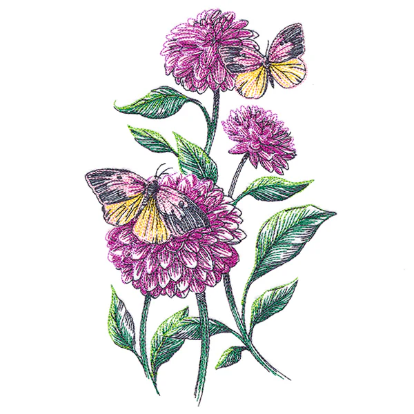 Garden Delights - Dahlias & Butterflies - Image 3
