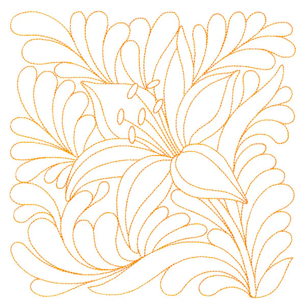 Garden Delights Lily Quilting Square (Double Run) - Image 2