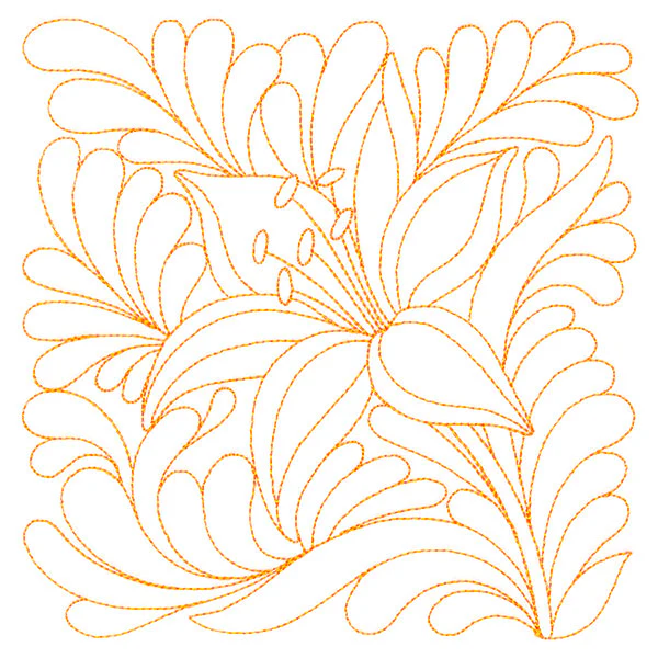 Garden Delights Lily Quilting Square (Double Run) - Image 3