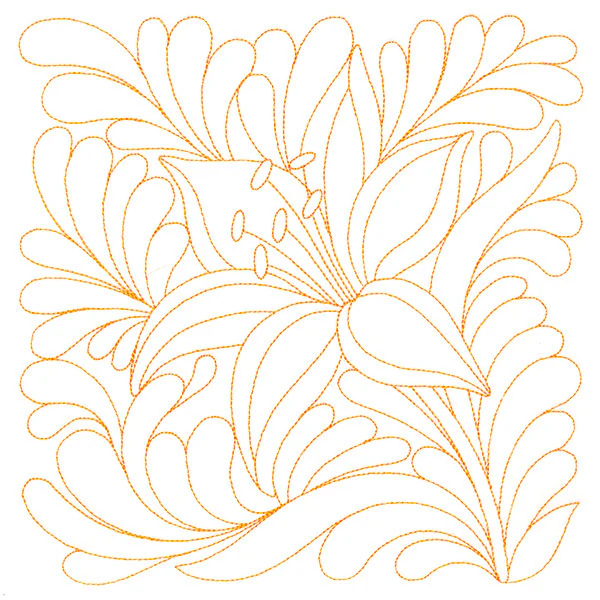 Garden Delights Lily Quilting Square (Double Run) - Image 6
