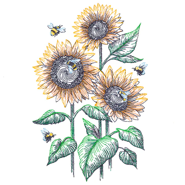 Garden Delights - Sunflowers & Bees - Image 3