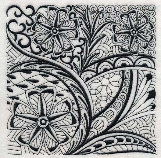 Garden Elegance (Blackwork) - Image 2