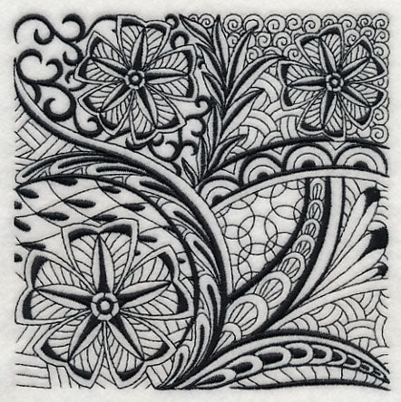 Garden Elegance (Blackwork) - Image 3