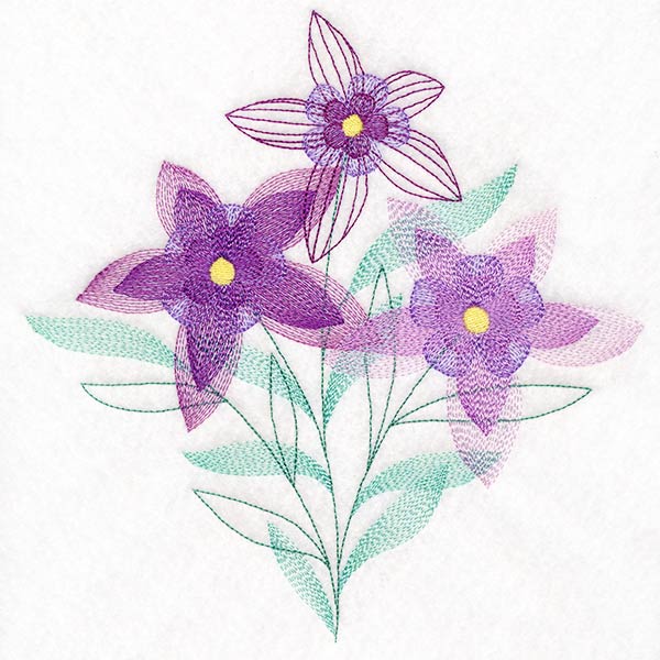 Garden Flower Bouquet - Columbines - Image 5