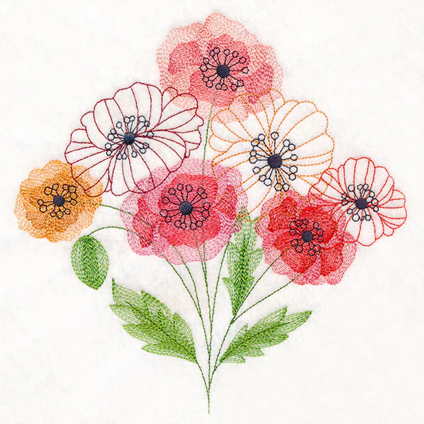 Garden Flower Bouquet - Poppies - Image 5