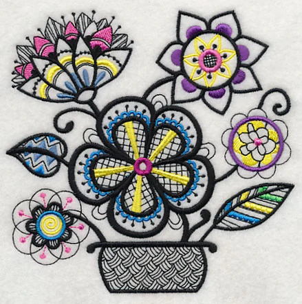 Garden Fresh Bouquet (Blackwork) - Image 3