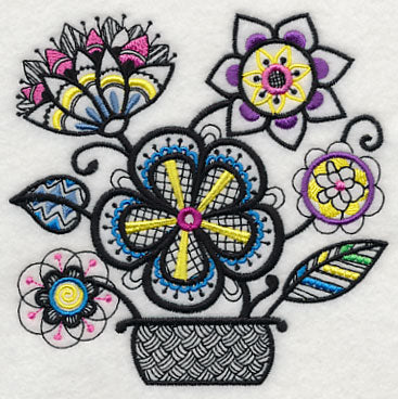Garden Fresh Bouquet (Blackwork) - Image 4