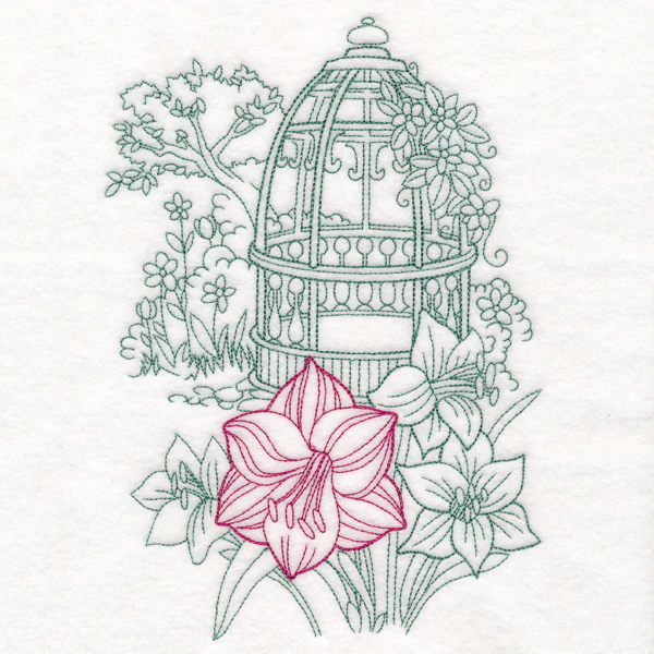 Garden Gazebo Etching - Image 2