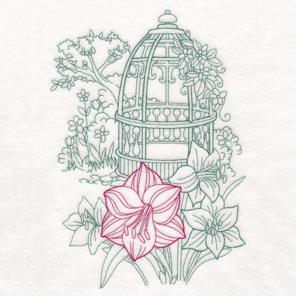 Garden Gazebo Etching - Image 6