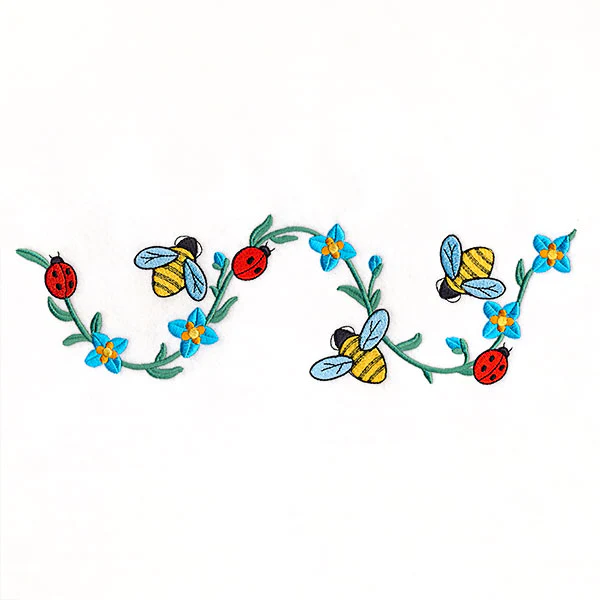 Garden Helpers and Flowers Border