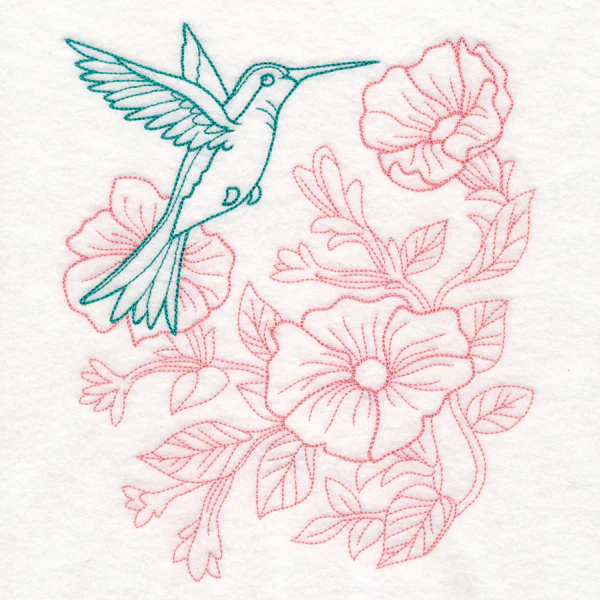 Garden Hummingbird Etching - Image 2