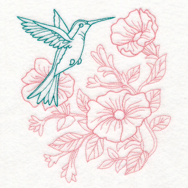 Garden Hummingbird Etching - Image 3