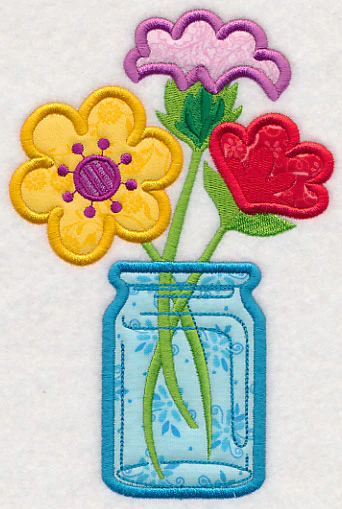 Garden Mason Jar (Applique) - Image 3