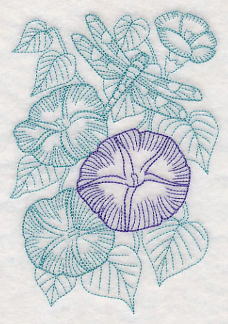 Garden Morning Glory Etching - Image 4